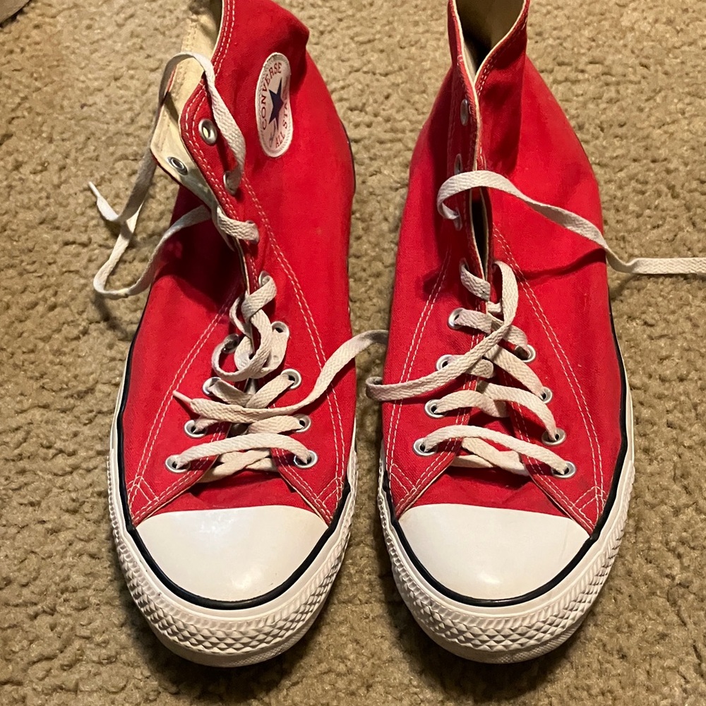 Converse Kids Red Canvas Sneakers